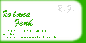 roland fenk business card